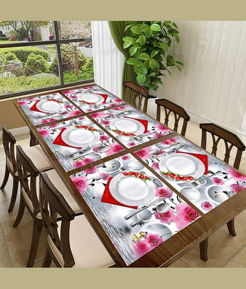 CreadCraft PVC Solid Rectangle Table Mats ( 40 cm x 30 cm ) Pack of 1 - Multi