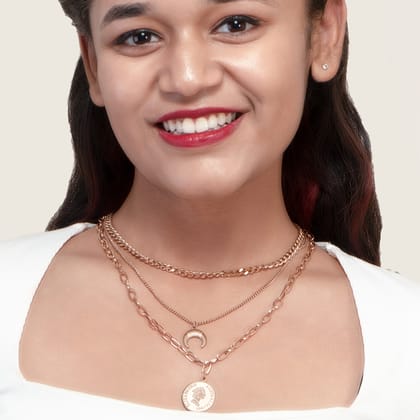 Rosegold Her Highness Chunky Necklace