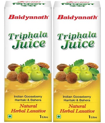 Baidyanath Triphala Juice 1000ml|Helps Reduce Body Fat & Controls Cholesterol Level|(Pack of 2)
