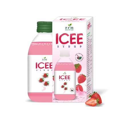 PRM Ayurvedic Acidity Care Icee Syrup Strawberry Flavor170ML (Pack OF 2)