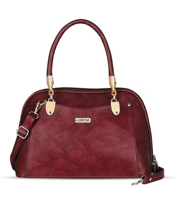Lorem Wine Faux Leather Handheld - Wine