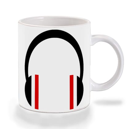 Multicolor Music Headphone Ceramic Mug