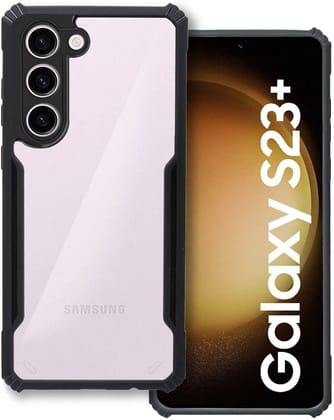 PLUGTECH Slim Shockproof Case | Matte Black Soft | Drop Protection | Precise Cutouts | Premium Mobile Cover for For SAMSUNG S23 PLUS