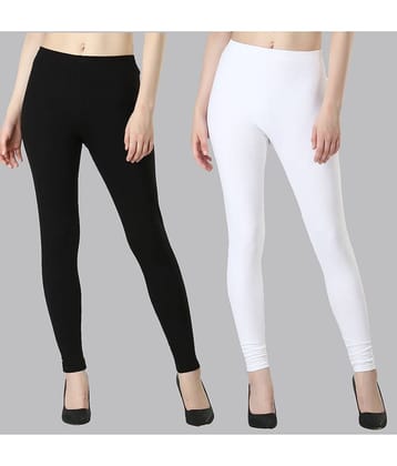 FnMe - Multicolor Cotton Women's Leggings ( Pack of 2 )