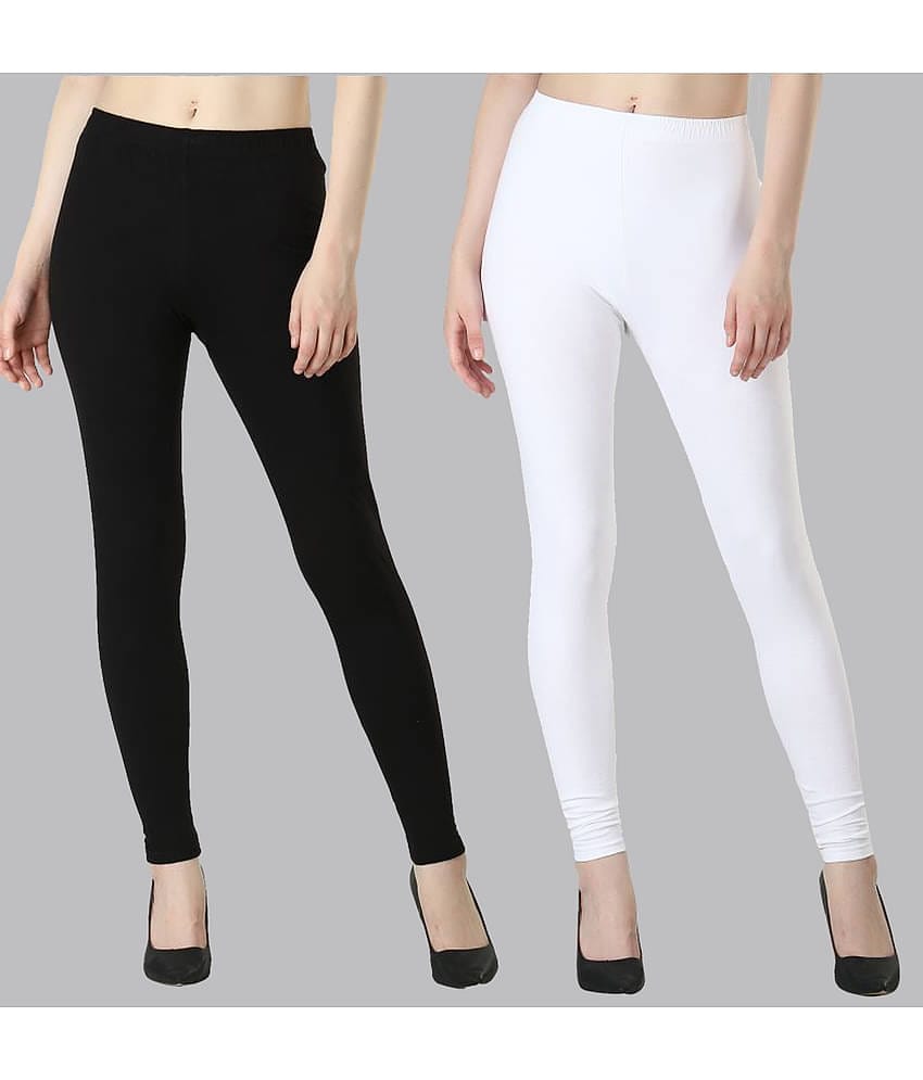 FnMe - Multicolor Cotton Women's Leggings ( Pack of 2 )