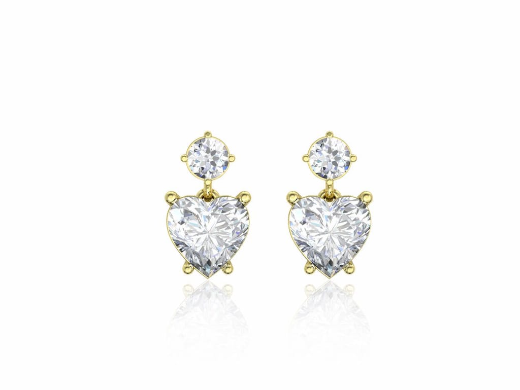 Illuminating Heart Drop Solitaire Earrings