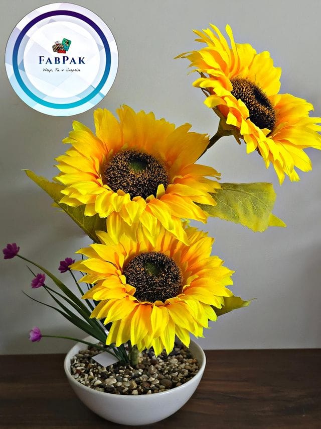 FABPAK Artificial Sunflower Plant for Home Decor