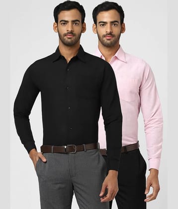 DESHBANDHU DBK - Multicolor Cotton Regular Fit Men's Formal Shirt (Pack of 2)