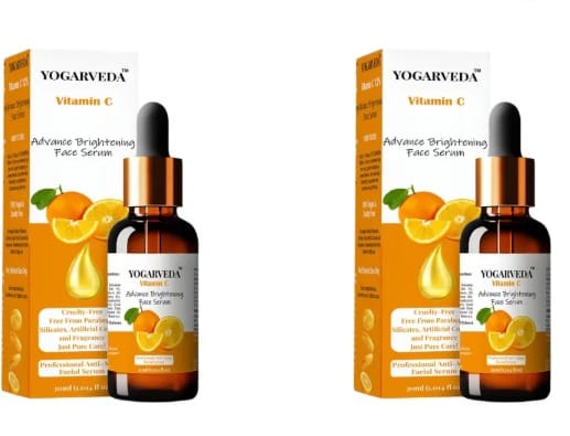 YOGARVEDA Vitamin C Advance Brightening Face Serum | 30ml  (Pack of 4, 30 ml)