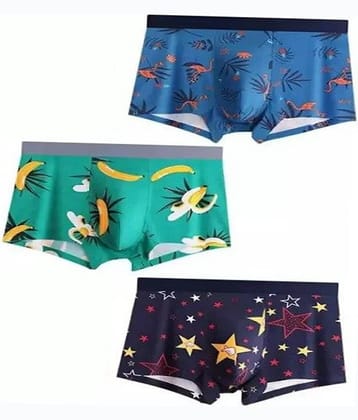 Cavenders Pack of 3 Nylon Trunks For Men's ( Multicolor )