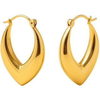 18k Gold Plated Hoop Earring (Classic Beaded Hoop Earrings)