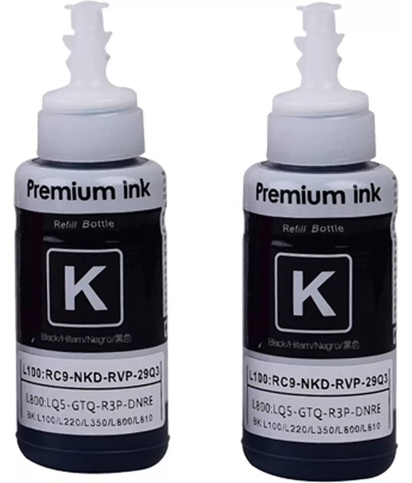 TEQUO T664 Ink For L1300 Black Pack of 2 Cartridge for L220/ L550/ L355/ L110/ L210/ L300/ L360/ L350/ L380/ L100/ L200/ L565/ L555/ L130/ L1300