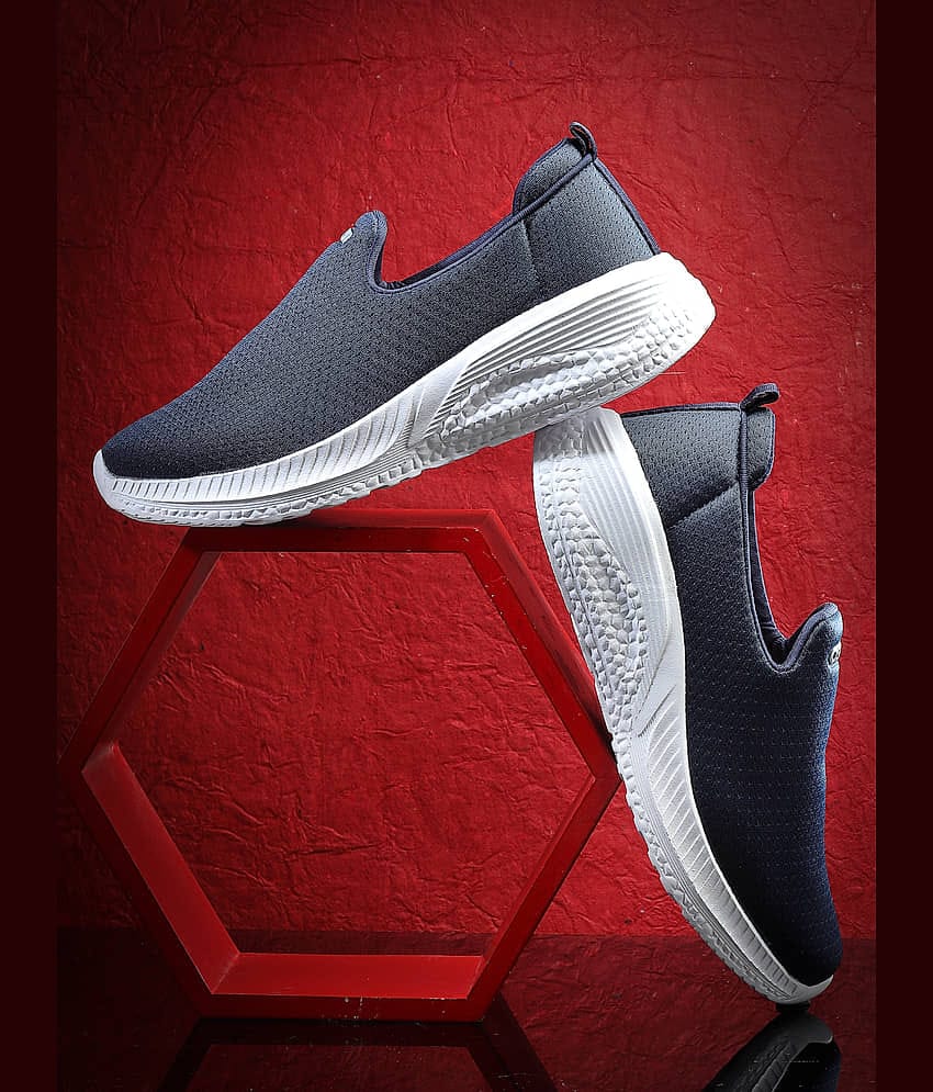 ASIAN SUPERWALK-31 Navy Men's Slip-on Shoes