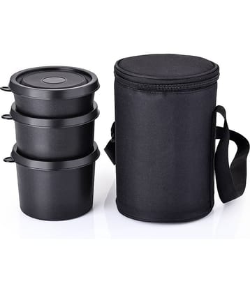 iview kitchenware Kids/College/Office Tiffin Stainless Steel Lunch Box 3 - Container ( Pack of 3 )