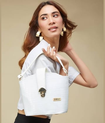 Fargo White PU Sling Bag