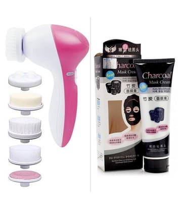 Adbeni Face Mask Charcoal With Face Massager-GC651 Makeup Kit no.s Pack of 2