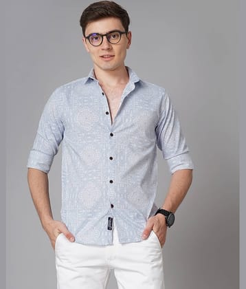 Paul Street - Blue 100% Cotton Slim Fit Men's Casual Shirt ( Pack of 1 )