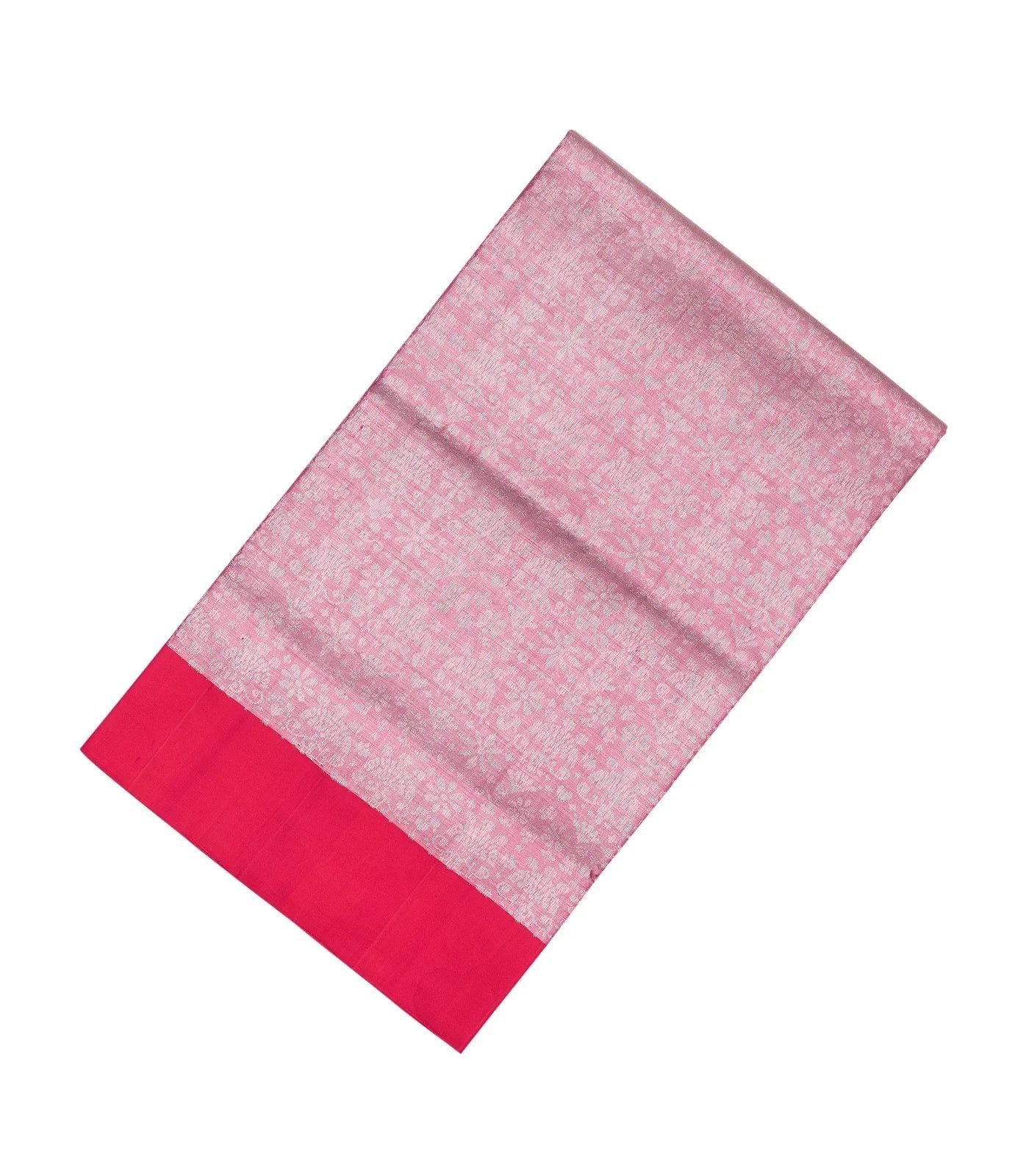 Dusty Pink Handloom Soft Silk Saree With Floral Zari Motifs-SO3929-Dusty Pink