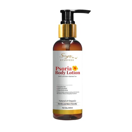Siya Ayurveda Psoria Body Lotion - Psoriasis Skin Care Body Moisturizer | 2% Salicylic Acid | Rough & Dry Skin, Relieves Itchy Skin | Dr. Megha Chaturvedi | Body Lotion- 200ml