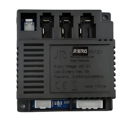 MM TOYS JR-1807 RXS 12V Bluetooth Reciever Motor Controller for Kids Electric Car Jeeps Ride on Easy Compatibility Check- Durable ABS Plastic- Black