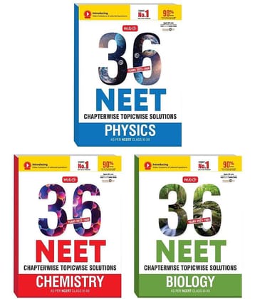Papers with NEET PYQ Chapterwise Topicwise Solutions - Physics, Chemistry & Biology For NEET Exam 2024 | Get Free access of Smart Book (Set of 3 Books)