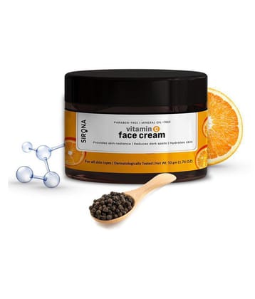 Sirona Vitamin C Face Cream for Men & Women - 50 gm | Daily Cream for Radiant & Even toned Skin