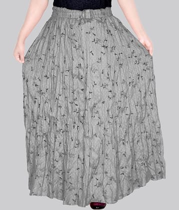 Sttoffa - Grey Rayon Women's Broomstick Skirt ( Pack of 1 )