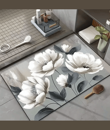 mahek accessories Set of 1 Anti-skid Rubber Door Mat ( 60 X 40 cm ) Multi