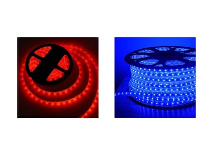 IMAGO 500 LEDs 5m Red, Blue Rice Lights (Pack of 2)