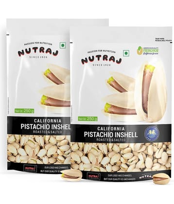Nutraj California Roasted & Salted Pistachios 500g (2 x 250g)
