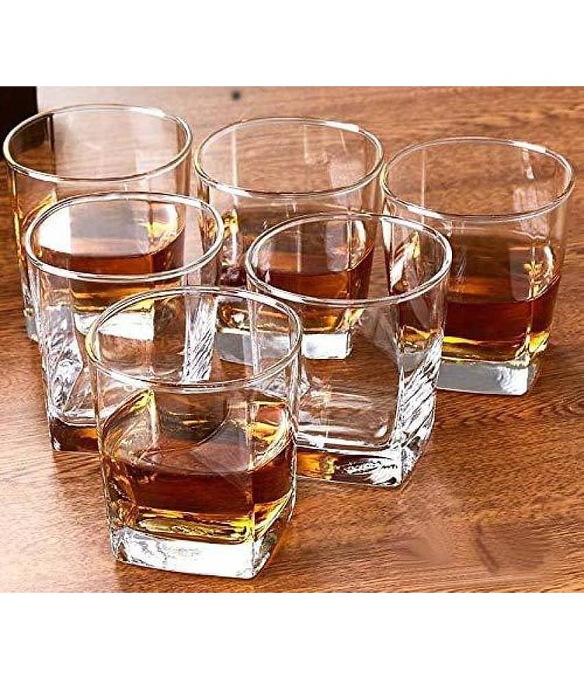 AFAST Designer Glass Glass Glasses 180 ml ( Pack of 6 )