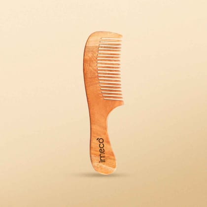 Imeco Neem Wood Dual-Tooth Hair Comb | Natural Anti-Static & Scalp Health | Daily Grooming Imeco Neem Wood Dual-Tooth Hair Comb | Natural Anti-Static & Scalp Health | Daily Grooming