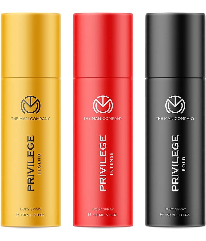 The Man Company Privilege Deodorants for Men - Legend, Bold & Intense | Premium Fragrance with Long-Lasting Smell | Everyday Use Deo’s Combo Pack - (150ml* 3)