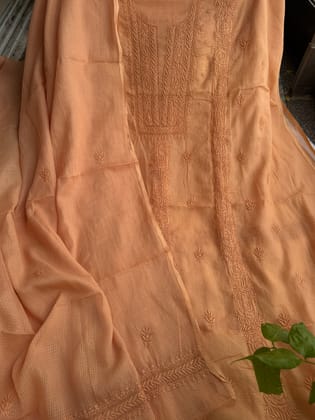 Kota Length with Dupatta - Rust Rose-Rust Rose / Free Size / Kota