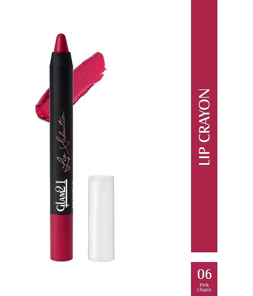 Glam21 Lip Seduction Non- Transfer Crayon Lipstick With Creamy Matte Formula 2.8gm Light Maroon-04