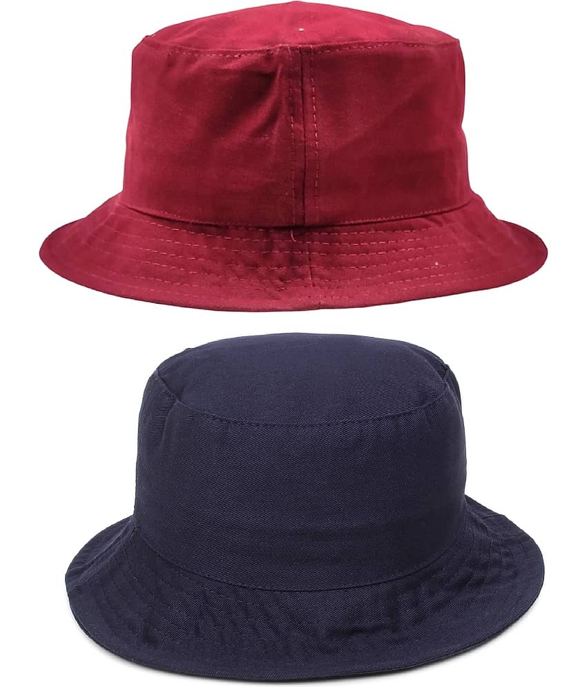 Zacharias - Multi Color Cotton Men's Hat ( Pack of 2 )