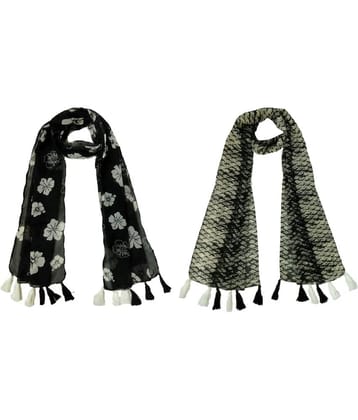 stolevilla Multi Printed Poly Cotton Yarn Stoles ( Pack of 2 )