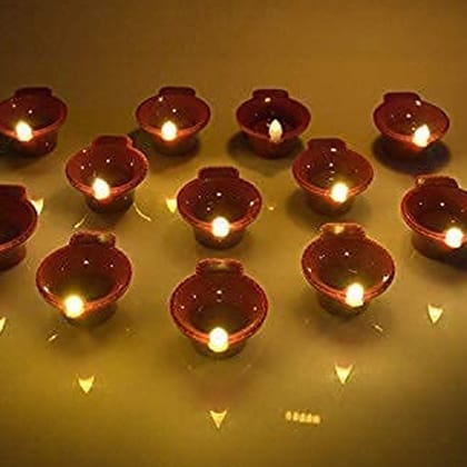 Water Sensor Diyas for Diwali Decoration | Diyas for Home Decoration| Diwali Decoration Items for Home Decor Diyas | Diwali LED Diyas Candle with Water Sensing Technology E-Diya, Diwali (6Pc Set)