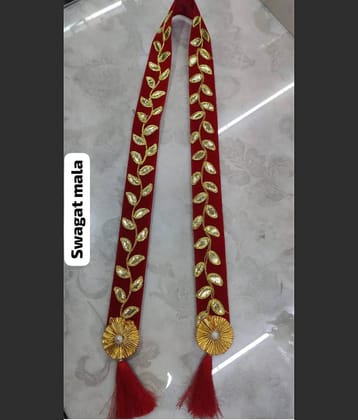 Mamta Red Velvet Women's Dupatta - ( Pack of 1 )