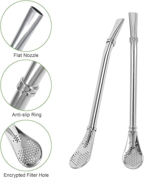 Wholesale Item - 2 IN 1 STRAW FILTER SPOON - MOQ 130 Pieces