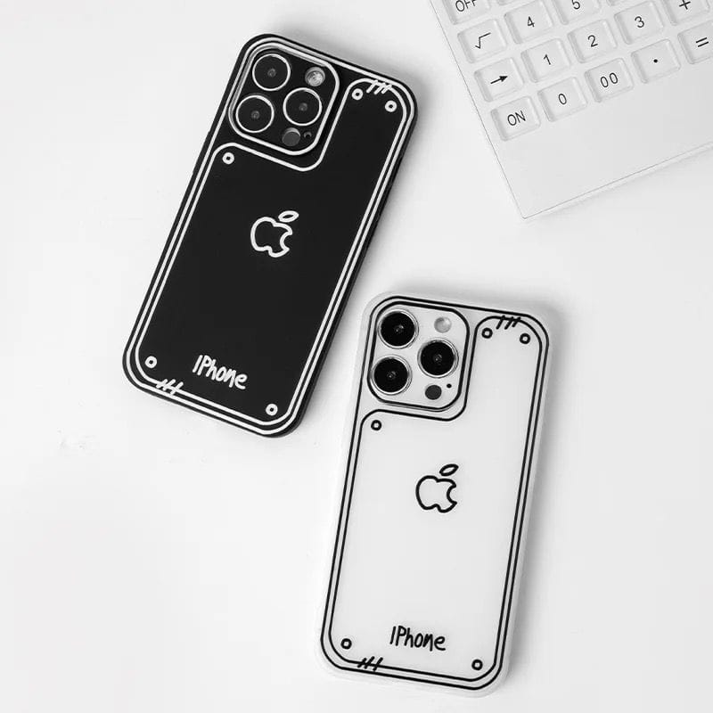 2D Comic iPhone Silicone Case-iPhone 12 Pro / White