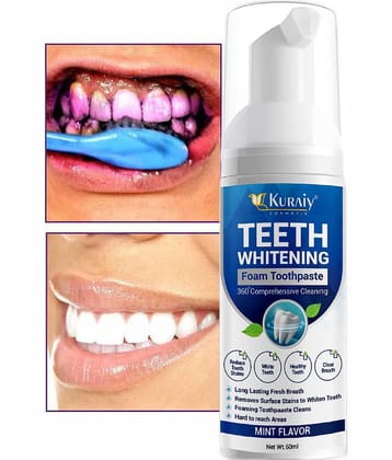 KURAIY Teeth Whitening Oral Hygiene Breath Toothpaste Foam 60ML