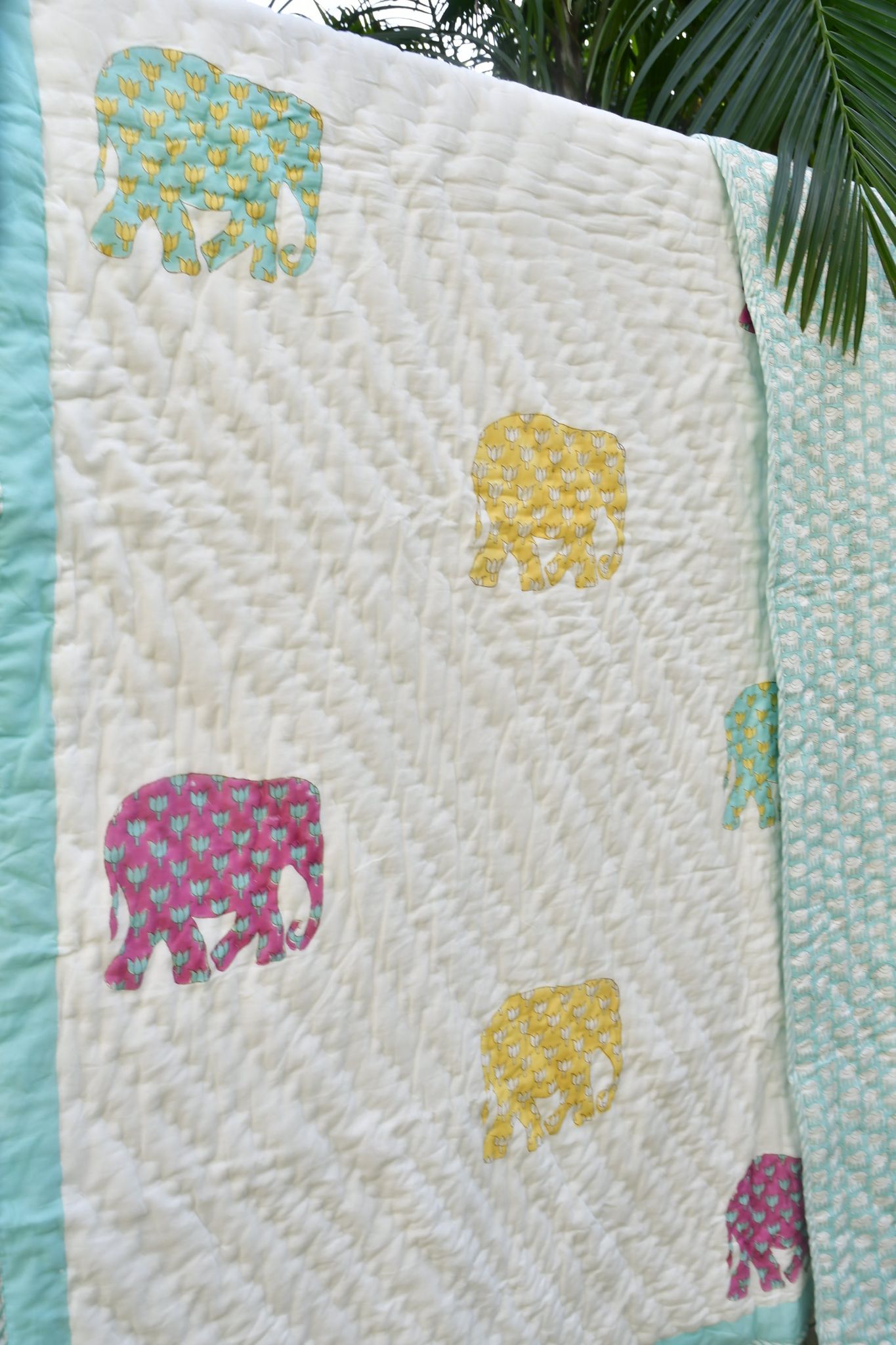 Jaipur Elephant Premium  Mul Mul Cotton Quilt - Single 60x90 inches