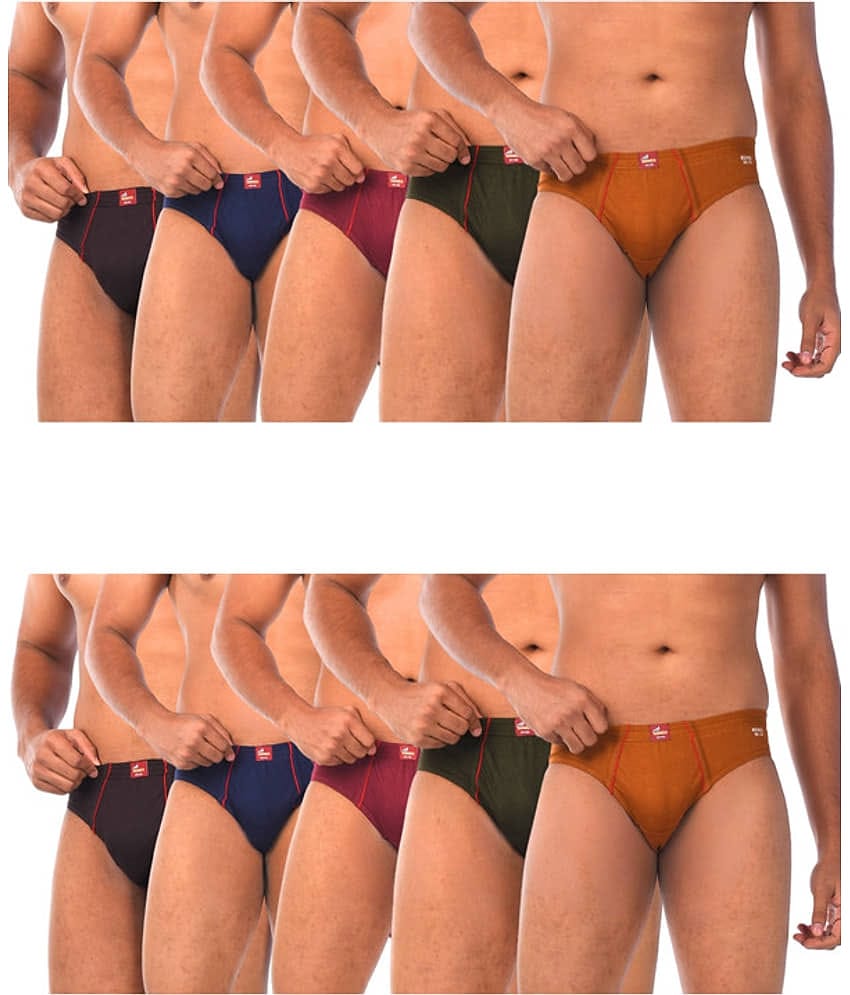 Renox Pack of 10 Cotton Blend Briefs For Men's ( Multicolor1 )