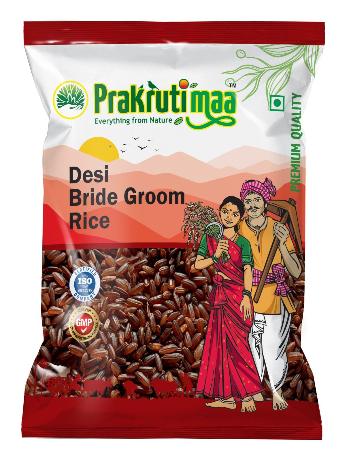 Prakrutimaa Bride & Groom Rice (1Kg) | Premium Sona Masoori Blend