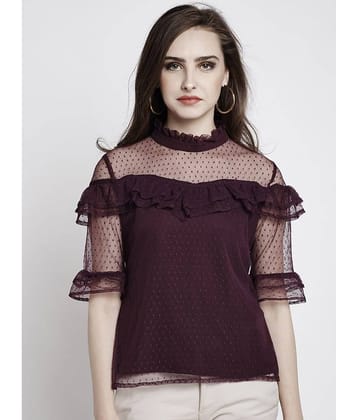 Rare Women's Polyester Regular Top ( Purple )