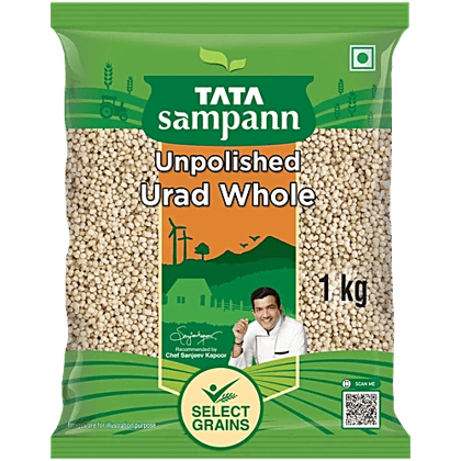 Tata Sampann Urad Dal/Uddina Bele Whole White, 1 kg