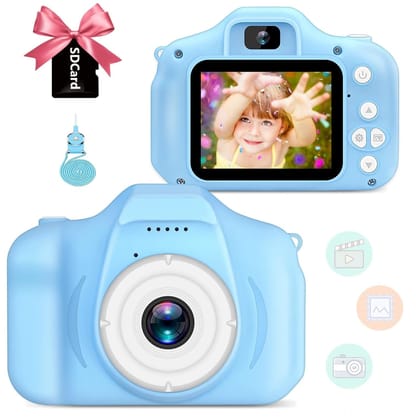 CADDLE & TOES Toys for 4+ to 14 Year Old Boys, Kids Camera for Boys, Children Digital Video Toddler Camera, Christmas Birthday(Sea Blue with SDCard) CADDLE & TOES Toys for 4+ to 14 Year Old Boys, Kids Camera for Boys, Children Digital Video Toddler Camer