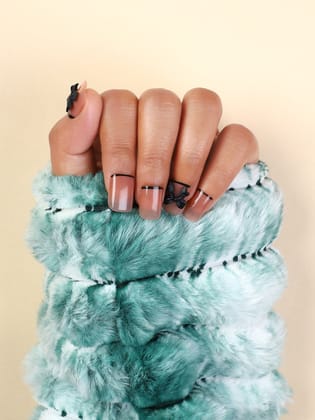 The Bow Press-On Nails - Onyx Black-Nails