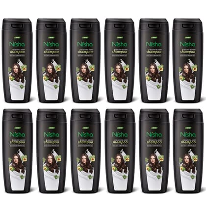 Nisha Healthy & Shiny Shampoo for Women Men 75ml Pack of 12, Avocado & Brahmi Shampoo for Strong Beautiful Hair